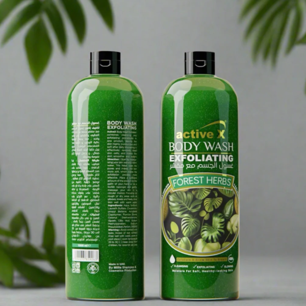 Activex Exfoliating Body Wash 1000 ml - Gentle Deep Cleanse with Invigorating Scents