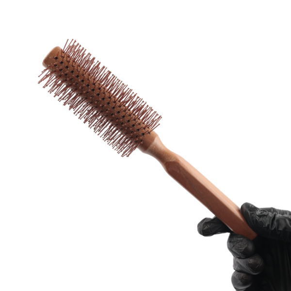 Round Styling Hair Brush Natural Wooden Handle for Men and Women - Blow Dry, Style, and Curl Hair