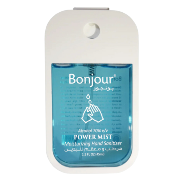 Bonjour Hand And Body Mist 45ml (Anti-Bacterial) Fragrance For The Hands And Body, Kills 99.9% Of Germs & Bacteria (Blue)