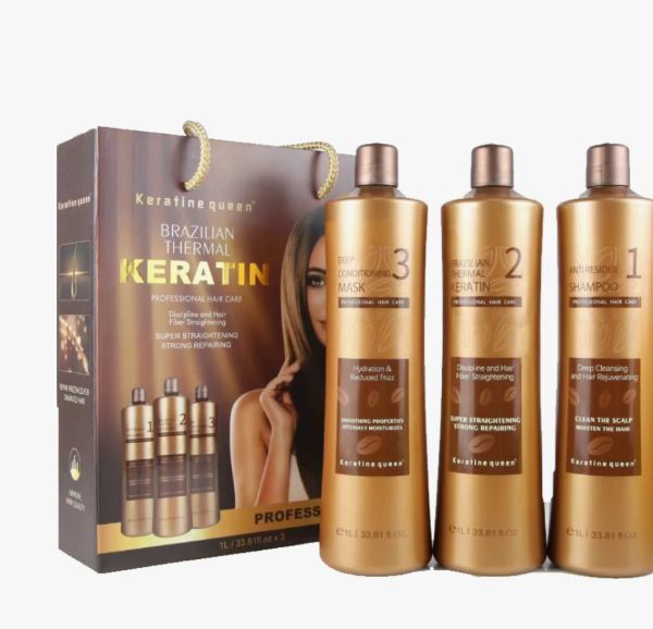 Keratine Queen Brazilian Treatment Keratin Set 1 Lt x 3PCS (SET)