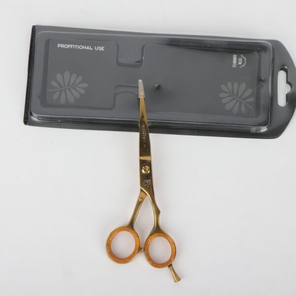 Stainless Steel Barber Scissor for Hair Trimming Ergonomic Design for Professional and Home Use Golden Hair Styling Tool for Barbers and Personal Grooming